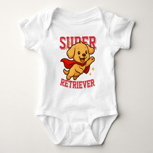 Body Super Golden Retriever Superhero Unisex Homme Femm (Devant)