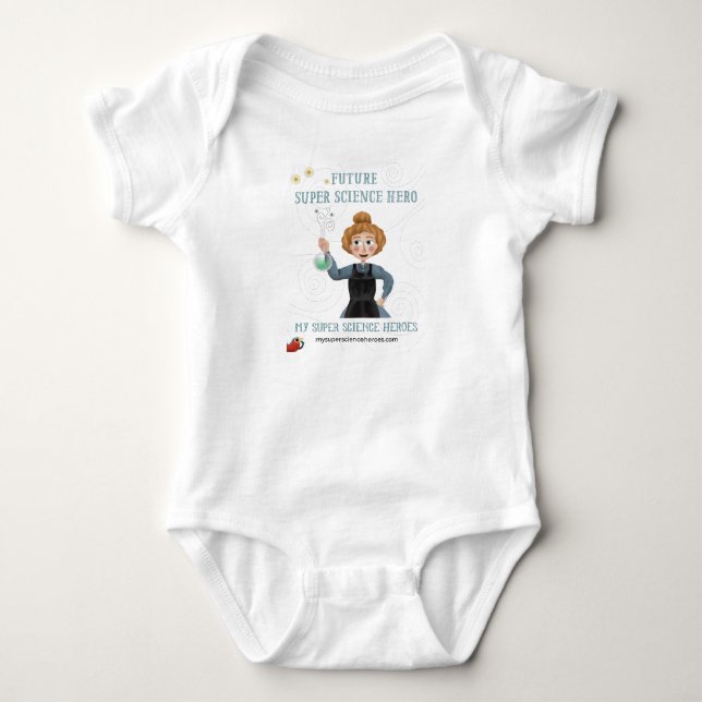 Body Super Science Baby Bodysuit - Marie Curie (Devant)