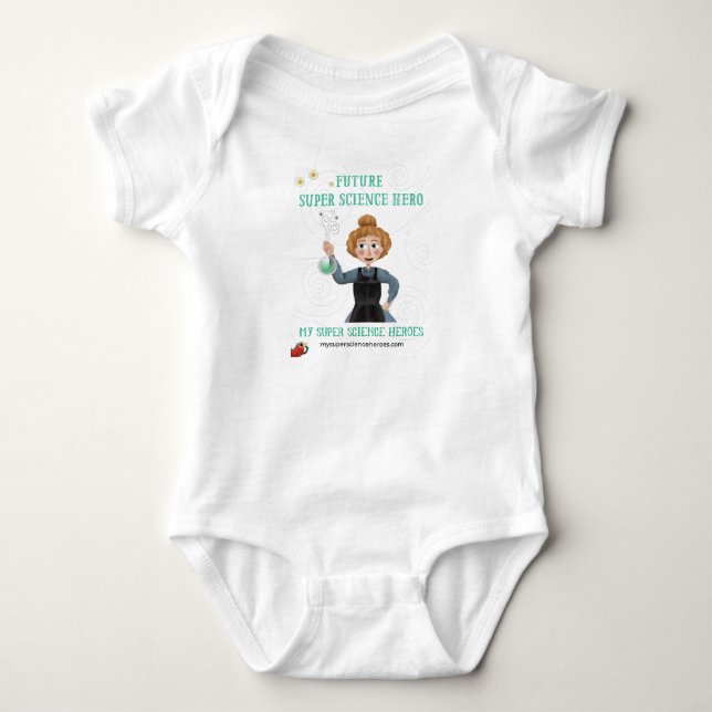 Body Super Science Baby Bodysuit - Marie Curie (Devant)