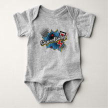 SuperBABY super-héros bande dessinée cadeau GRIS