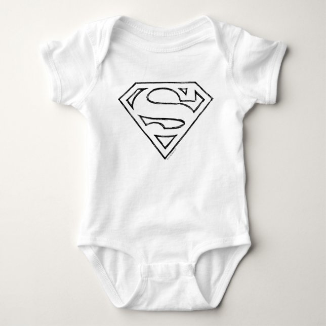 Body Superman S-Shield | Logo Simple Black Outline (Devant)