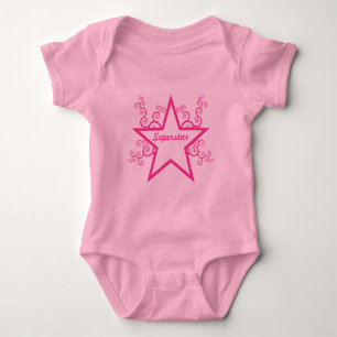 Body Superstar Swirls Baby Tee, rose vif
