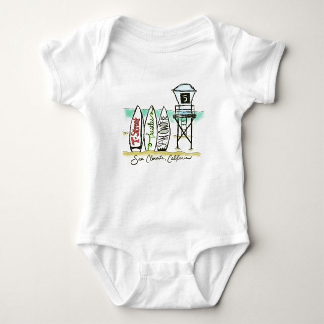 Body Surf San Clemente Baby Bodysuit (Devant)
