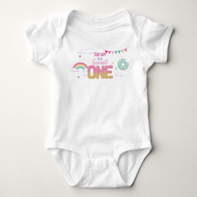 Body Sweet One First Birthday Girl Ice Cream Shop Baby (Devant)