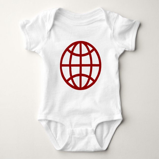 Body Symbole du monde - Rouge rubis (Devant)