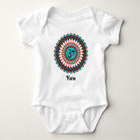 Symbole Om de Mandala Spirituel Turquoise Customis