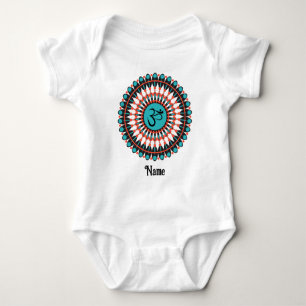 Body Symbole Om de Mandala Spirituel Turquoise Customis