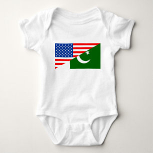 Body symbole usa Pakistan pays demi-drapeau de l'amériq