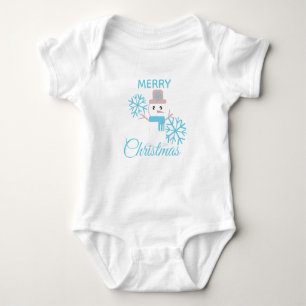 Body Sympa Noël Snowman Snowflakes Caractère