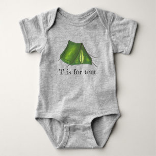 Body T est pour Tent Green Camp Camping Tent Alphabet