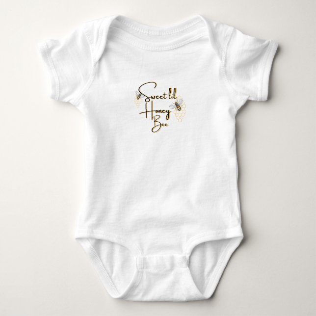 Body T-shirt Baby Bodysuit doux lil bee bee (Devant)