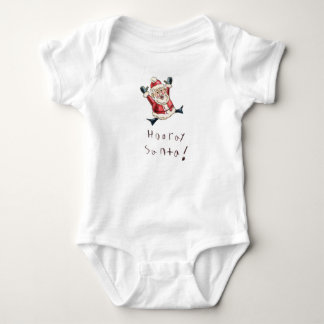 Body T-shirt bébé adorable "Hourra Santa"