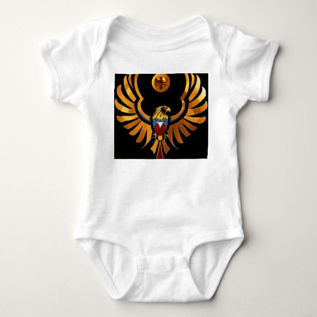 Body "T-shirt bébé avec design d'aigle en cristal (Devant)