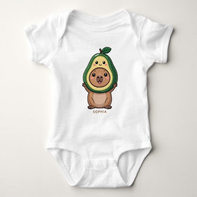 Body T-shirt bébé capybara (Devant)