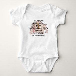 Body T-shirt bébé grand-mère chien fou furieux