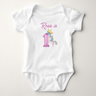Body T-shirt bébé personnalisé pour le premier annivers