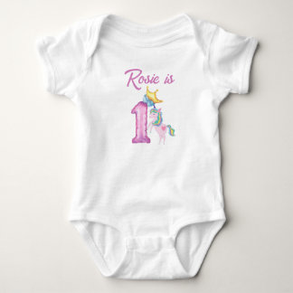 Body T-shirt bébé personnalisé pour le premier annivers