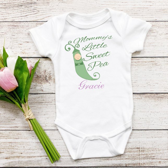 Body T-shirt bébé petit pois doux de maman ou Creeper (Mommy's Little Sweet Pea Custom Peapod One Piece)