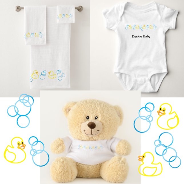 Body T-shirt bébé pour bulles et canards (Bubbles and Ducks for Baby)