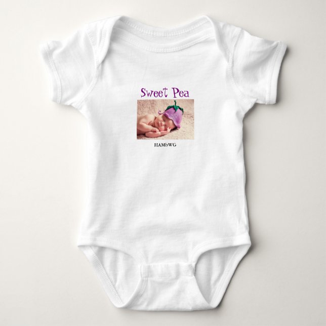 Body T-shirt bébé pour pois doux HAMbWG (Devant)
