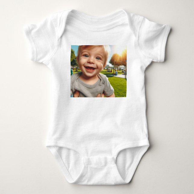 Body T-shirt bébé souriant (Devant)