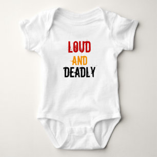 Body T-shirt bruyant et mortel de bébé et d'enfants