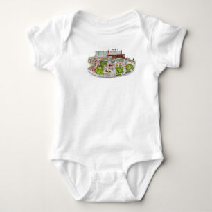 Body T-shirt carré de bébé de Larkin