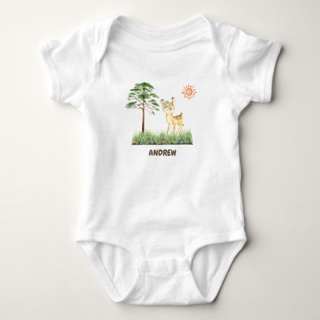 Body T-shirt cerf de forêt une pièce de carrosserie (Devant)