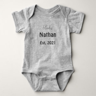Body T-shirt complet pour bébé date établie