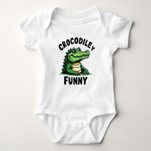 Body T-shirt crocodile à l'oeil cassé - crocodile drôle