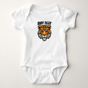 Body T-shirt Customisé bébé tigre