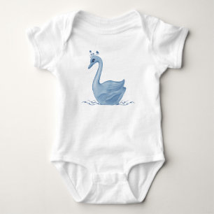 Body T-shirt cygne bleu