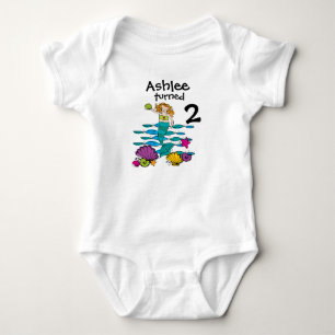 Body T-shirt d'anniversaire personnalisable Mermaid