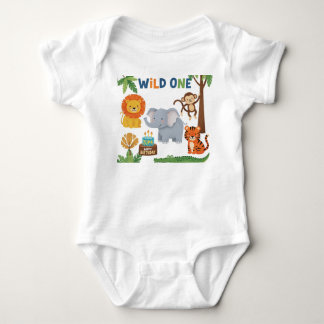 Body T-shirt d'anniversaire Safari