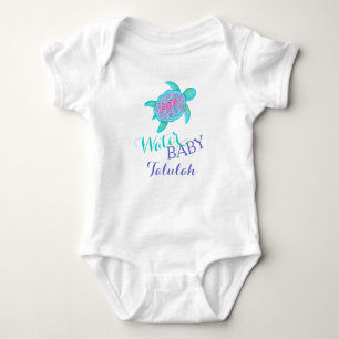 Body T-shirt d'art d'aqua tortue rose