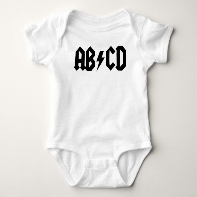 Body T-shirt de bébé d'ABCD (Devant)