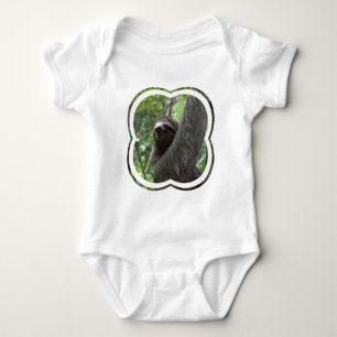 Body T-shirt de bébé de paresse botté avec la pointe du