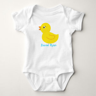 Body T-shirt de bébé personnalisé par canard mignon en