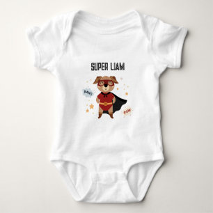 Body T-shirt de bébé toddler de chien super-héros