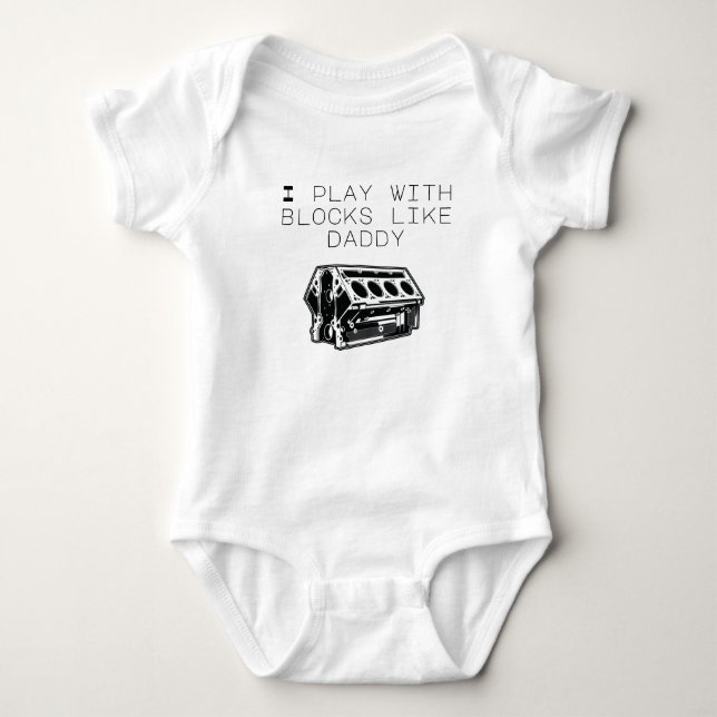 Body T-shirt de bloc moteur avec le papa (Devant)