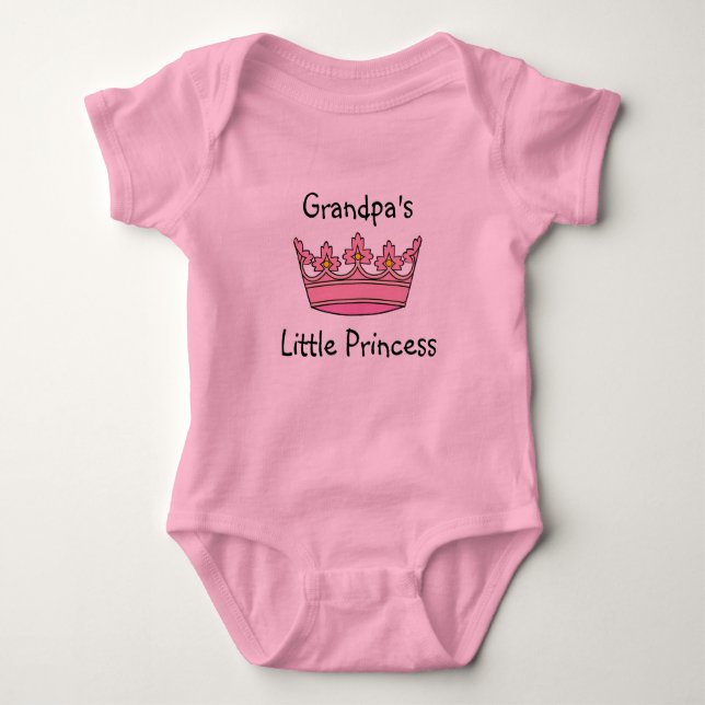 Body T-shirt de la petite princesse de grand-père (Devant)