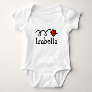 Body T-shirt de nom de bébé d'Isabella