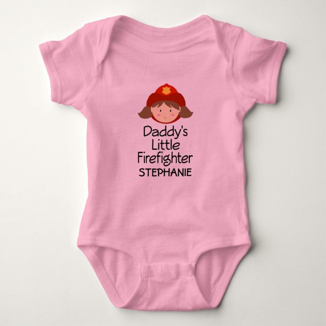 Body T-shirt des filles du petit pompier de papa (Devant)