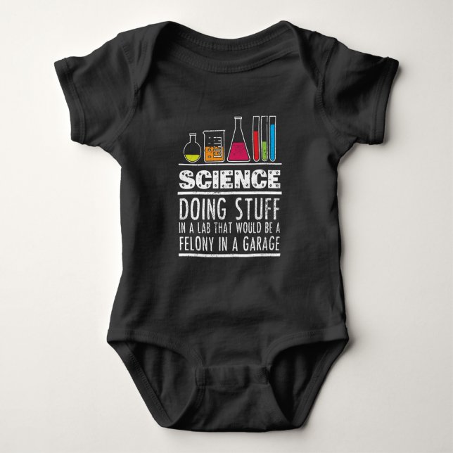 Body T-shirt drôle de chimie de la Science pour des (Devant)