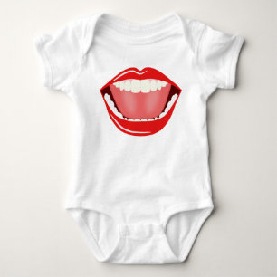 Body T-shirt drôle de sourire de bébés de grand humour