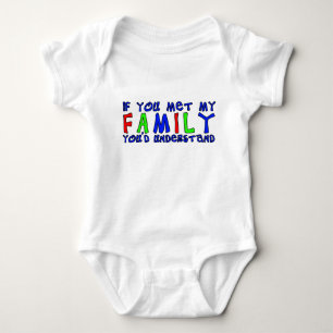 Body T-shirt drôle pour bébé "J'ai rencontré ma famille