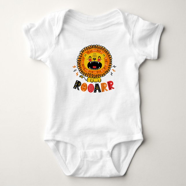 Body T-shirt du joli Lion Roar (Devant)
