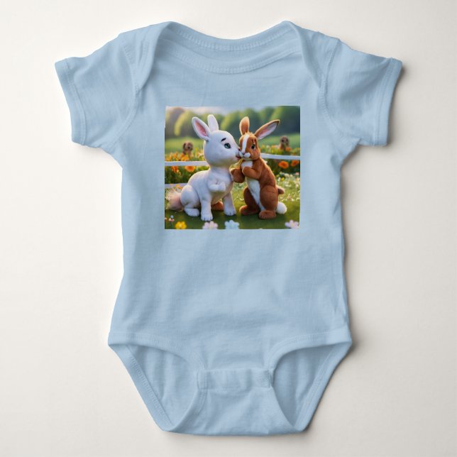 Body T-Shirt Egg-citant Bunny Brigade : Un Dessin Exvoy (Devant)
