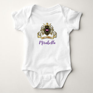 Body T-Shirt Élégant à Monogramme en Or