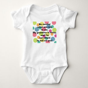 Body T-shirt enfant de grand-mère fou